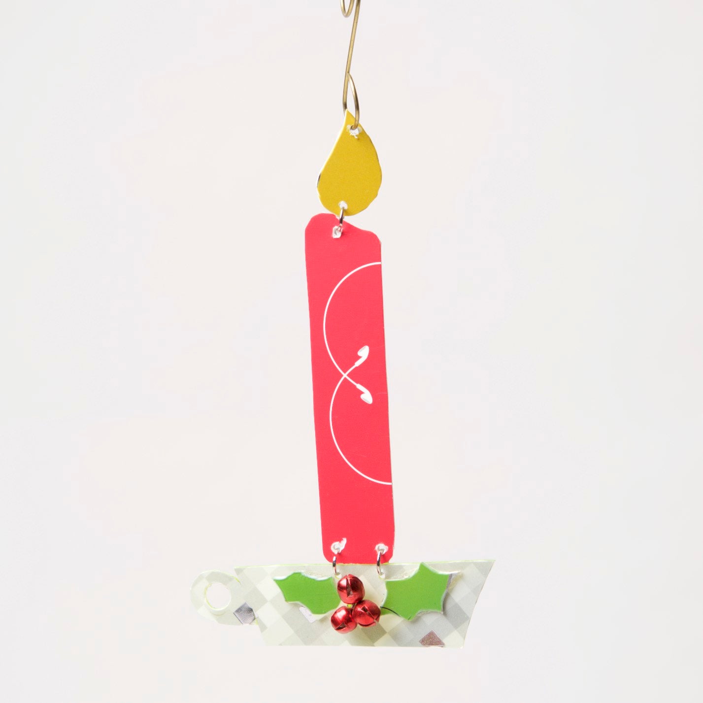 Candle Ornament from recycled Giftcards - © Blue Pomegranate Gallery