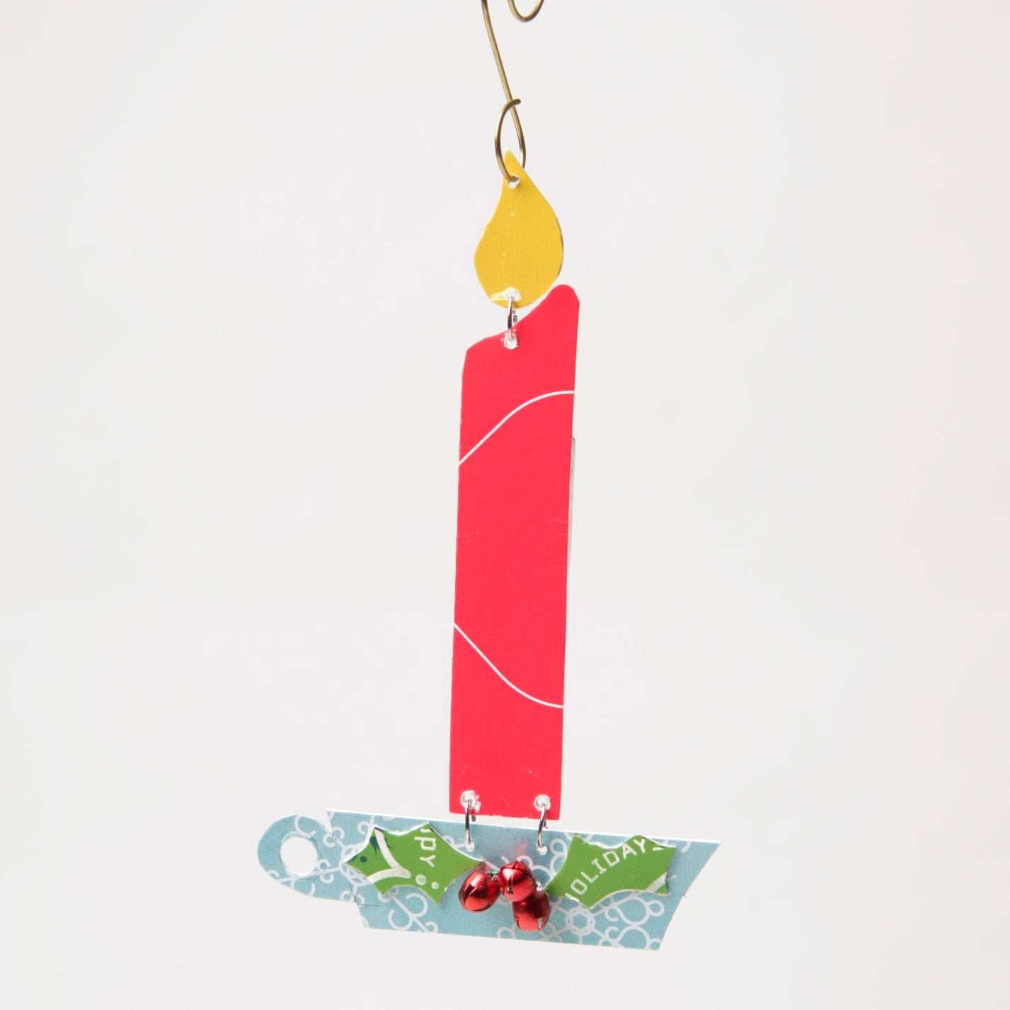 Candle Ornament from recycled Giftcards - © Blue Pomegranate Gallery