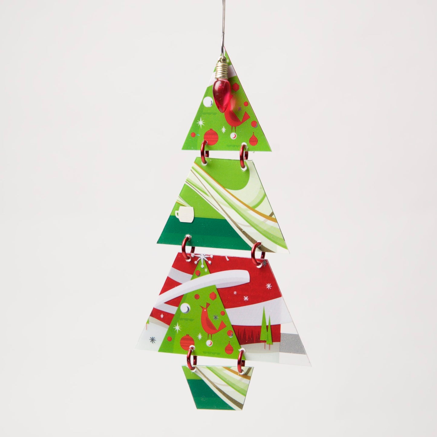 Tree Ornament from recycled Giftcards - © Blue Pomegranate Gallery