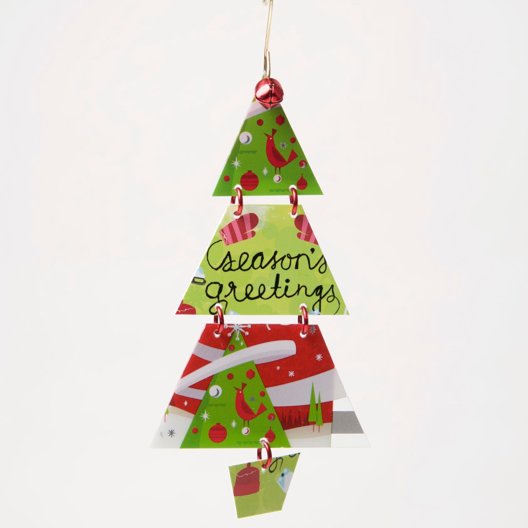 Tree Ornament from recycled Giftcards - © Blue Pomegranate Gallery