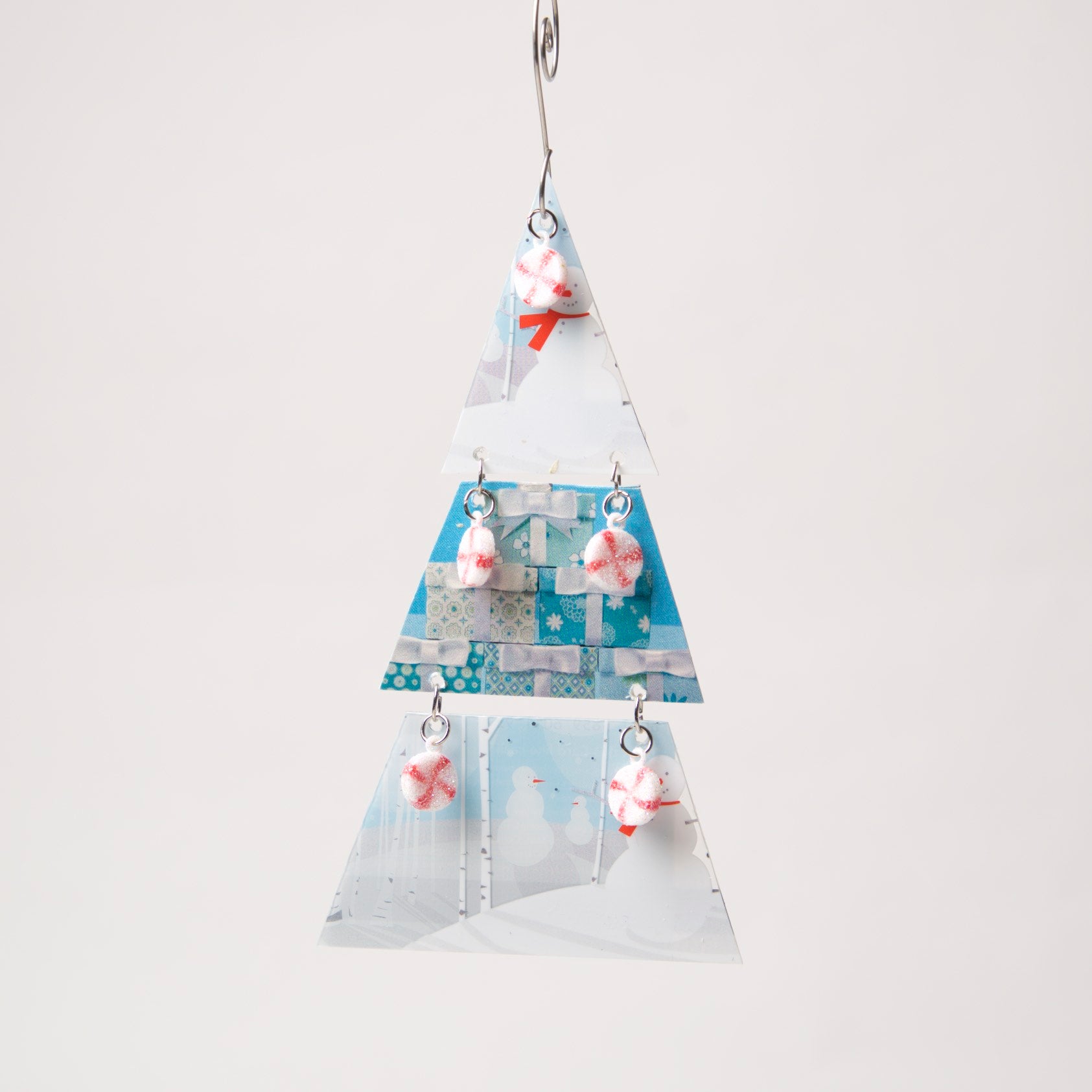 Tree Ornament from recycled Giftcards - © Blue Pomegranate Gallery