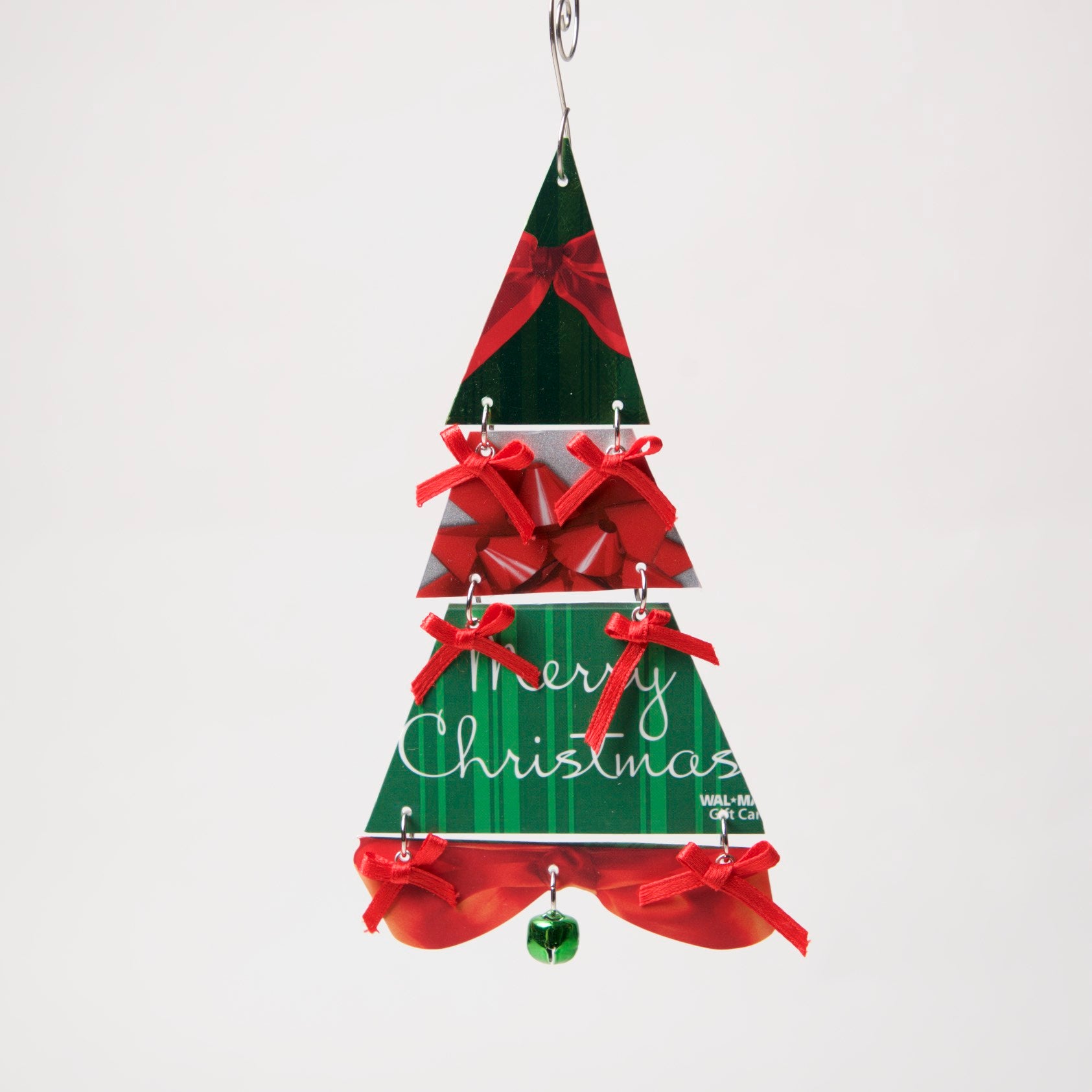 Tree Ornament from recycled Giftcards - © Blue Pomegranate Gallery