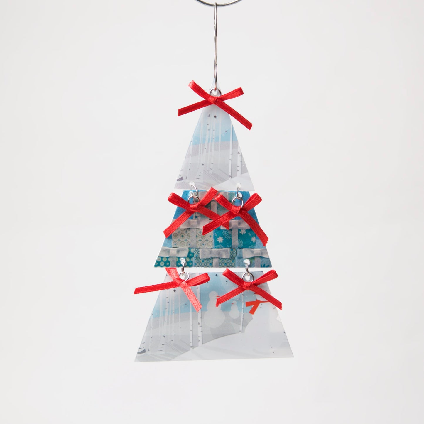 Tree Ornament from recycled Giftcards - © Blue Pomegranate Gallery