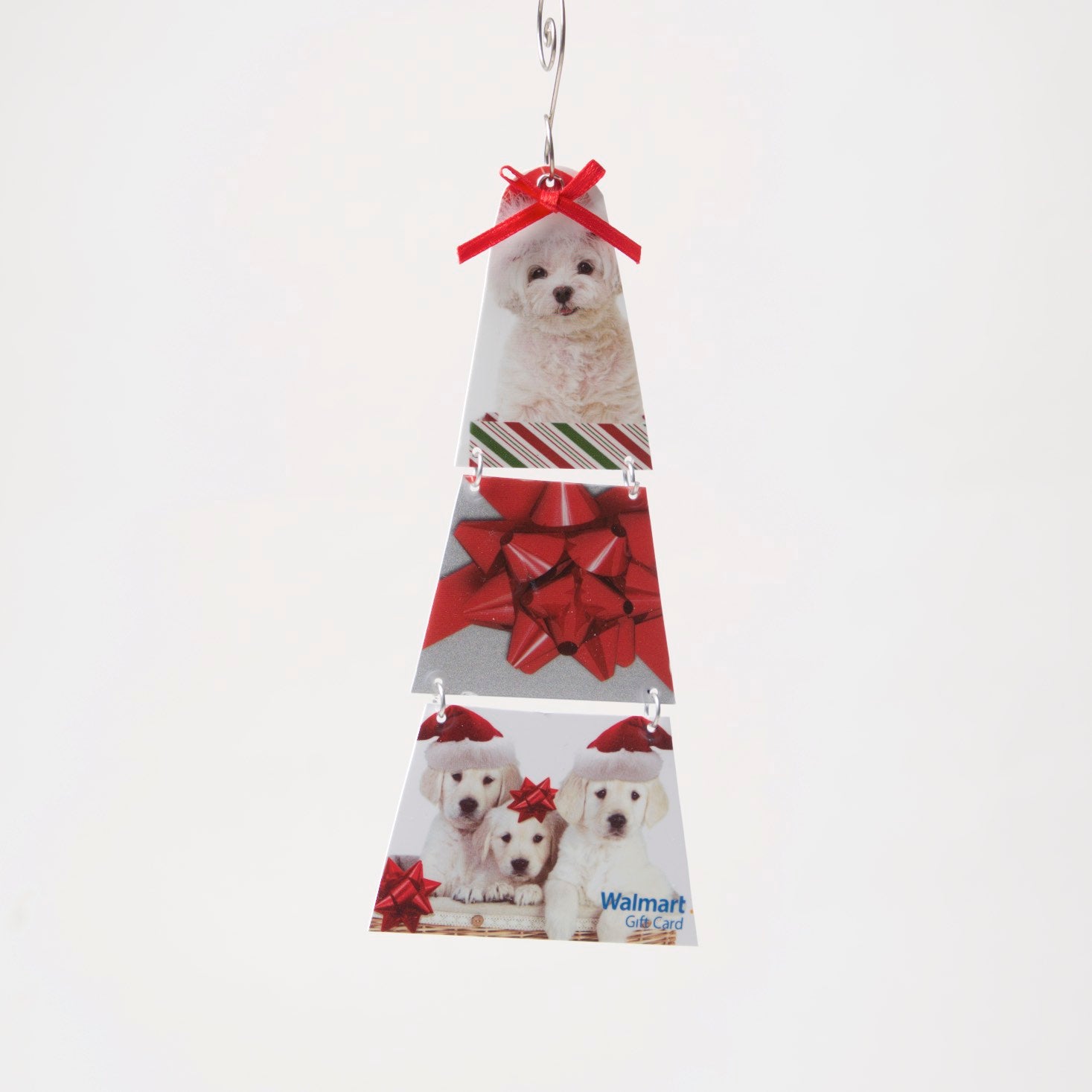 Tree Ornament from recycled Giftcards - © Blue Pomegranate Gallery