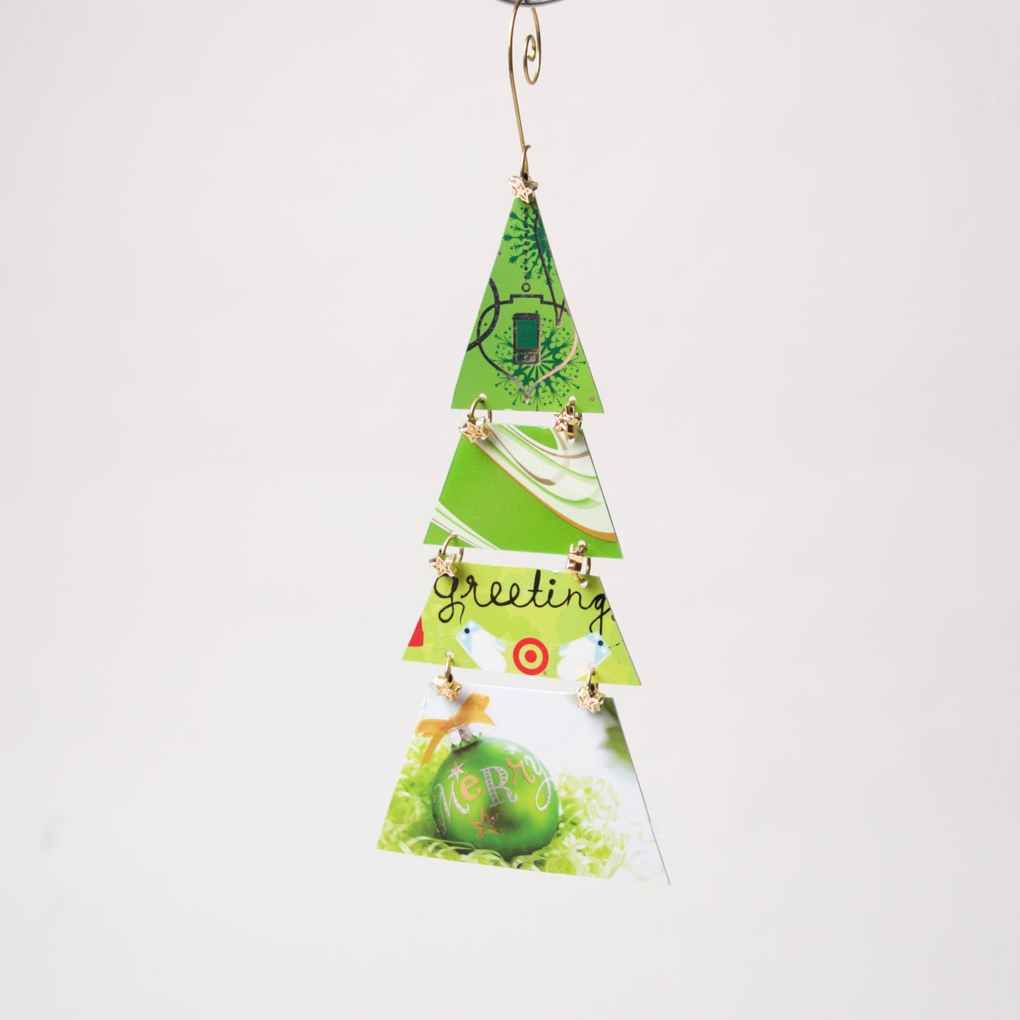 Tree Ornament from recycled Giftcards - © Blue Pomegranate Gallery