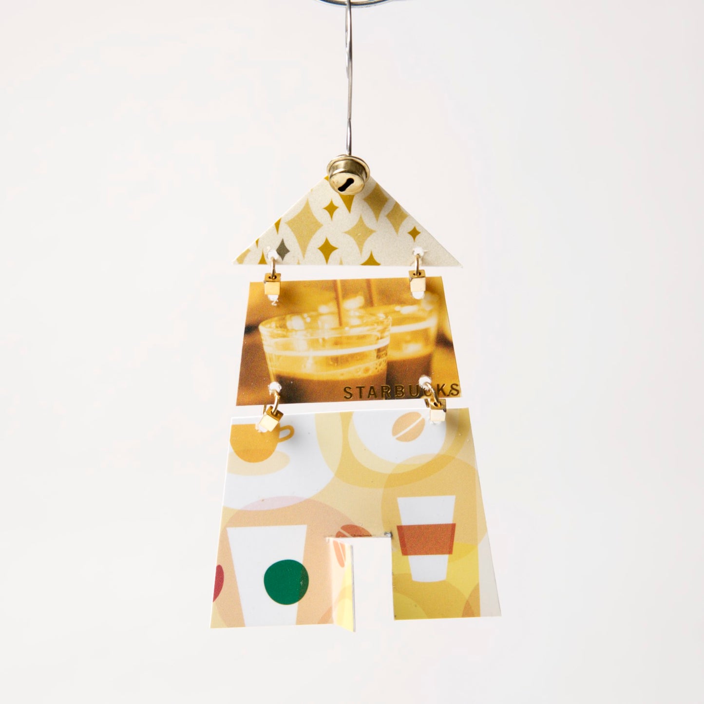 House Ornament from recycled Giftcards - © Blue Pomegranate Gallery