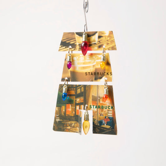 House Ornament from recycled Giftcards - © Blue Pomegranate Gallery
