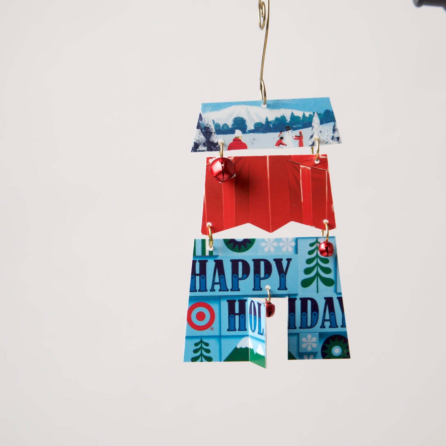 House Ornament from recycled Giftcards - © Blue Pomegranate Gallery