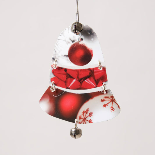 Bell Ornament from recycled Giftcards - © Blue Pomegranate Gallery