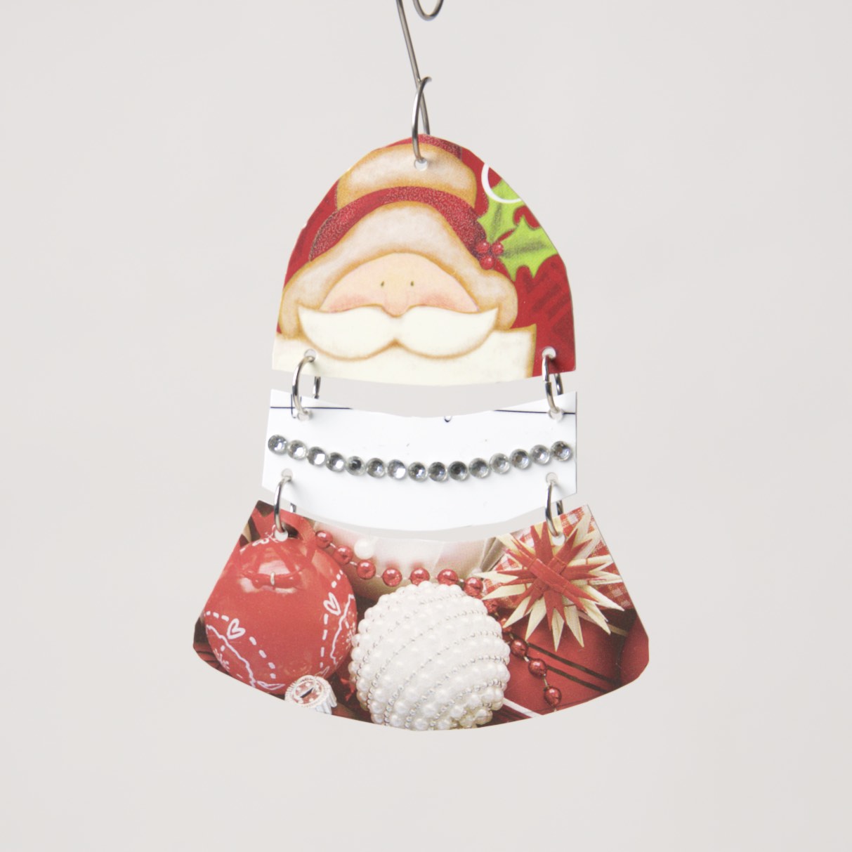 Bell Ornament from recycled Giftcards - © Blue Pomegranate Gallery