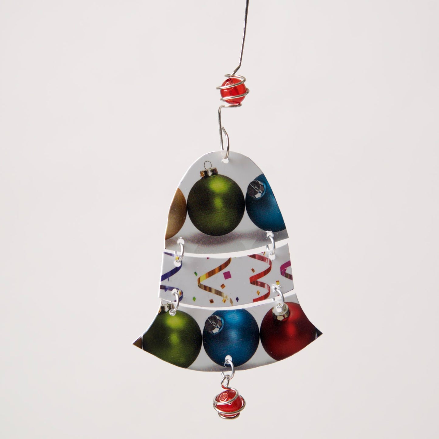 Bell Ornament from recycled Giftcards - © Blue Pomegranate Gallery