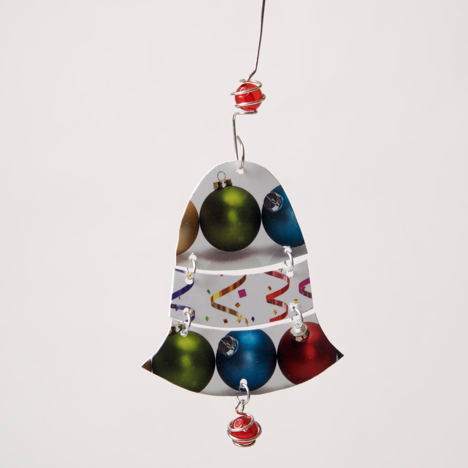 Bell Ornament from recycled Giftcards - © Blue Pomegranate Gallery