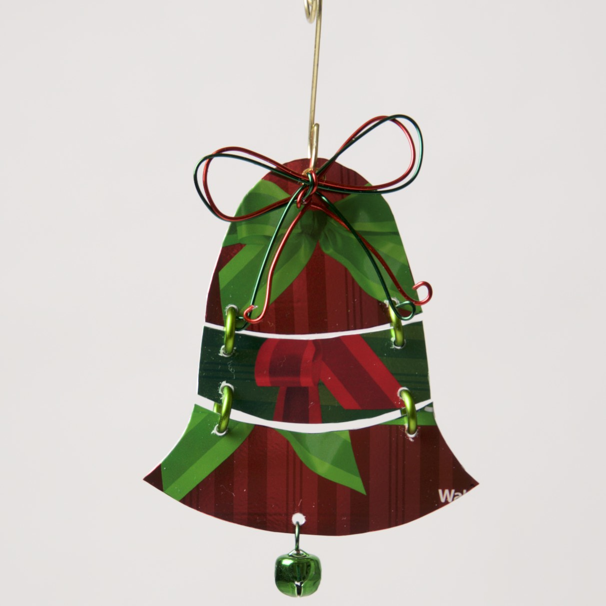 Bell Ornament from recycled Giftcards - © Blue Pomegranate Gallery