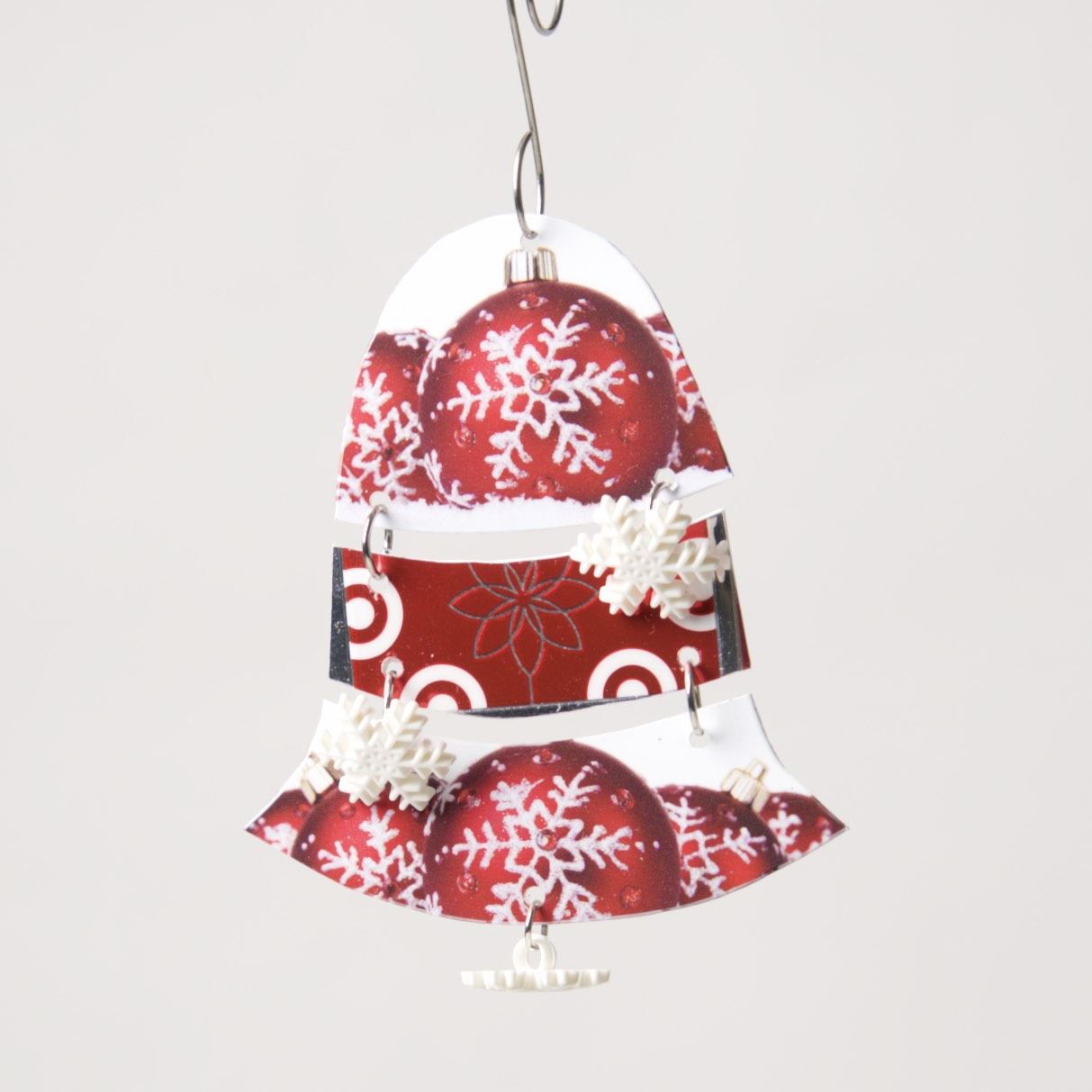 Bell Ornament from recycled Giftcards - © Blue Pomegranate Gallery