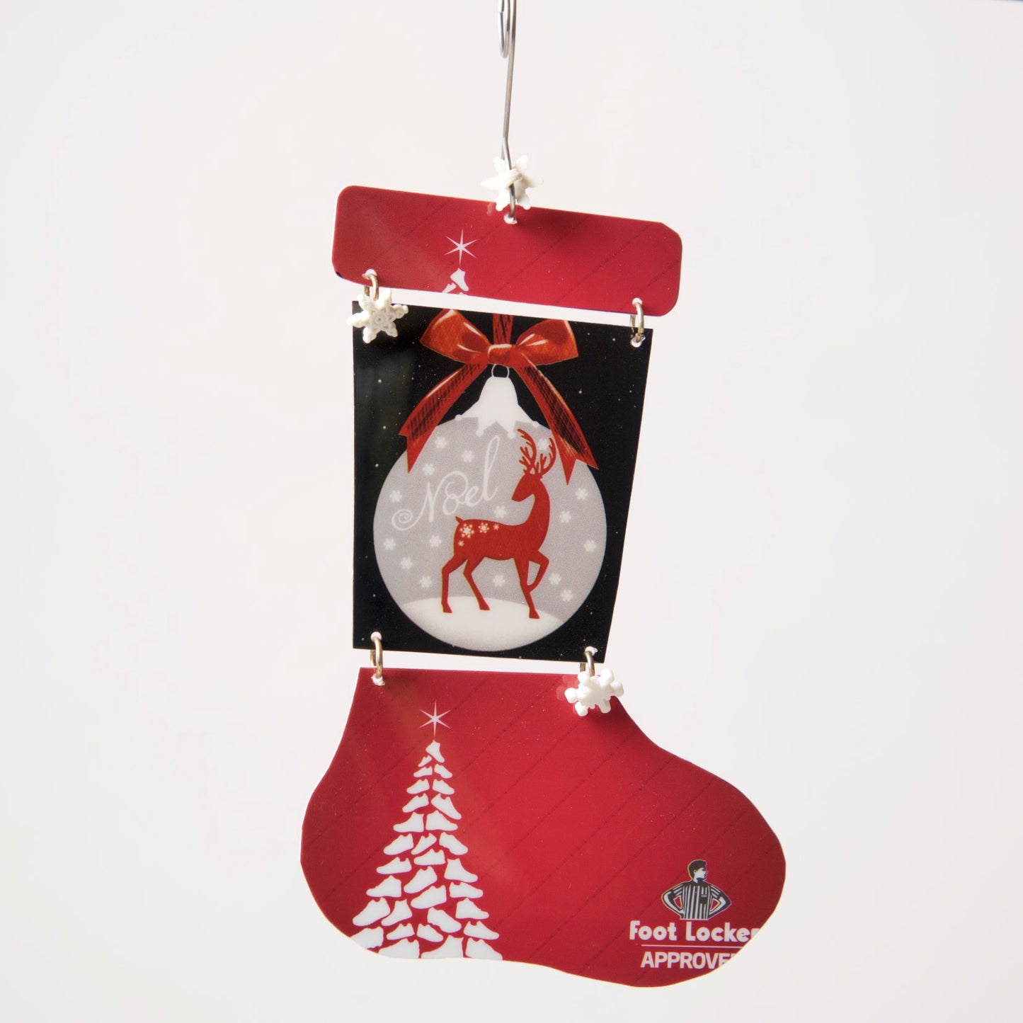 Stocking Ornament from recycled Giftcards - © Blue Pomegranate Gallery