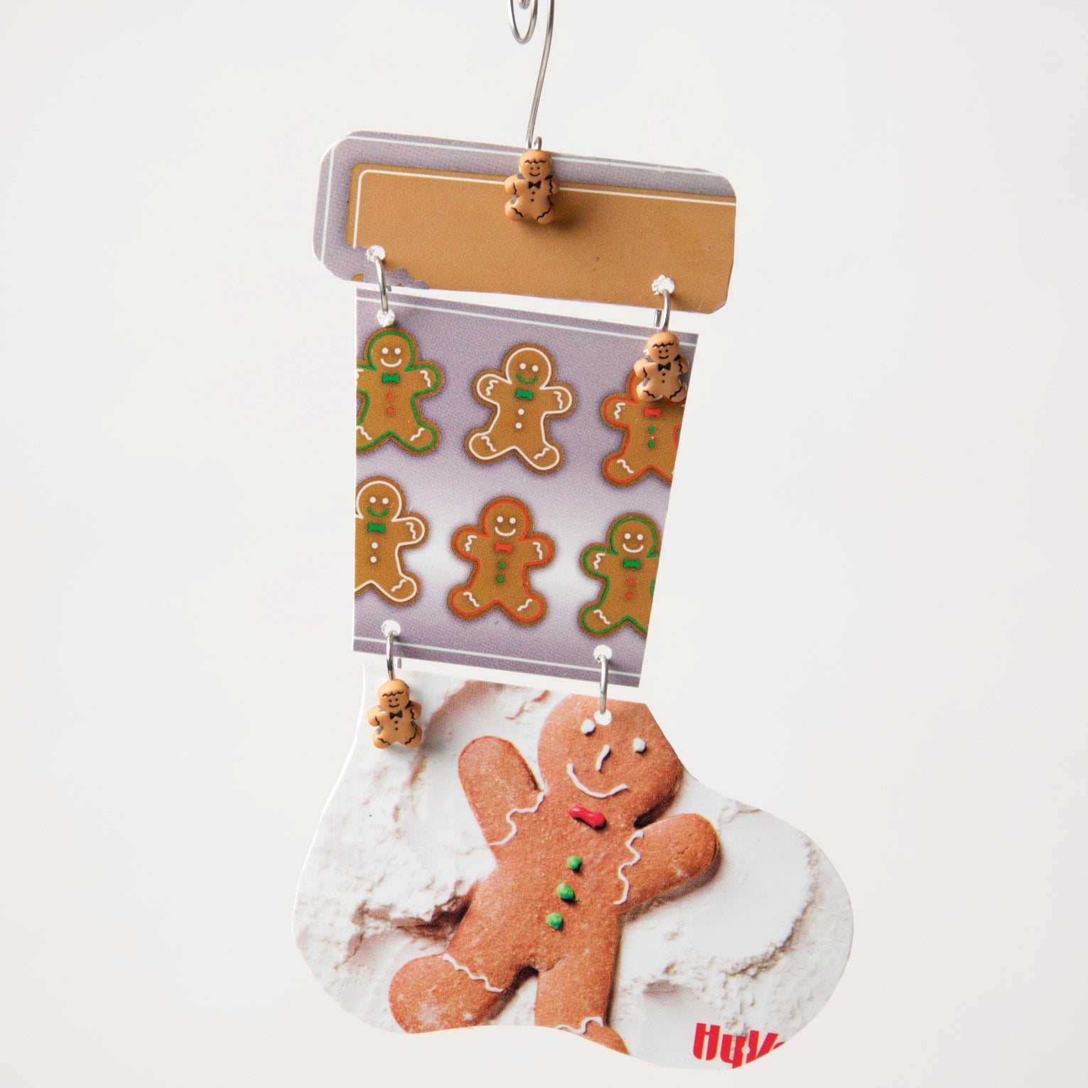 Stocking Ornament from recycled Giftcards - © Blue Pomegranate Gallery