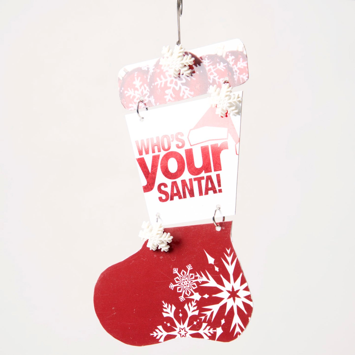 Stocking Ornament from recycled Giftcards - © Blue Pomegranate Gallery