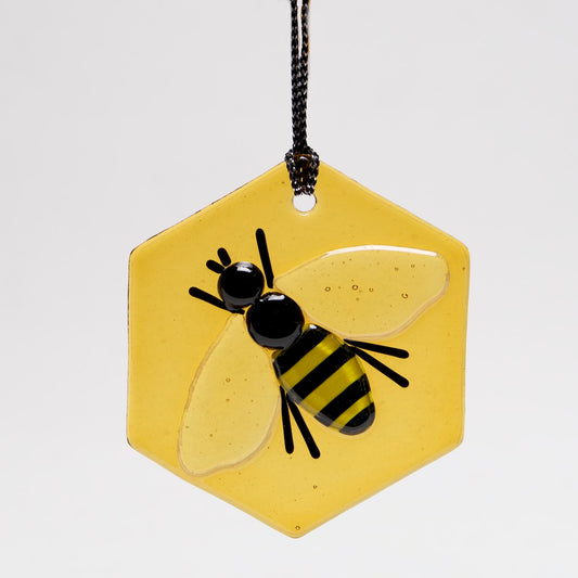 Honey Bee Ornament, Sun Catcher by Charlotte Behrens - © Blue Pomegranate Gallery