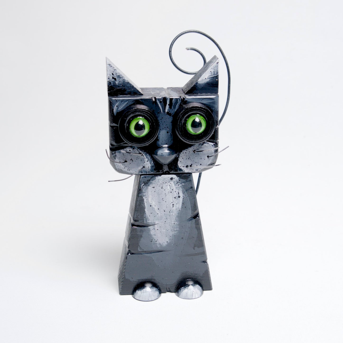 Odd Cats by Mary Kolar.  4” x 9” Wood - © Blue Pomegranate Gallery