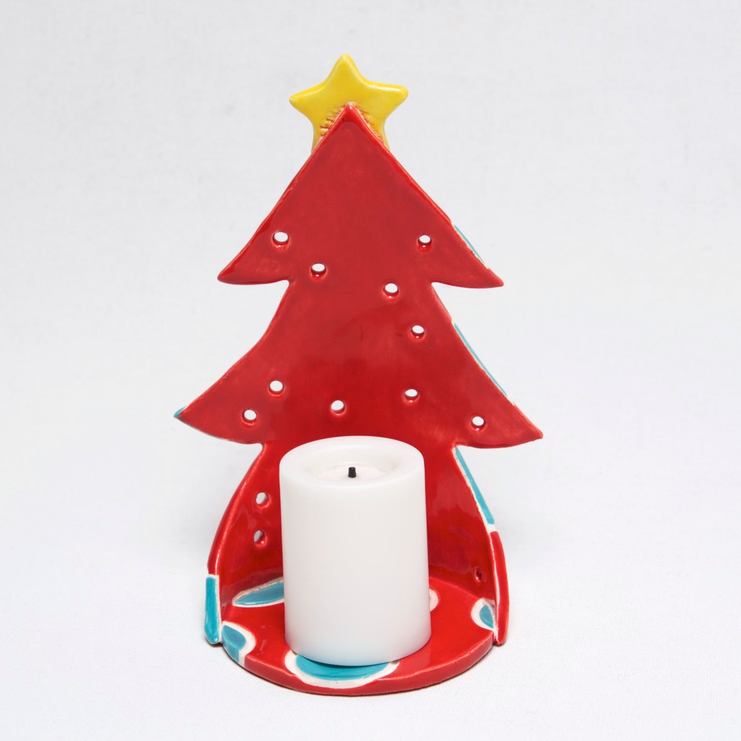 Tree Votive candle holder Clay by Sally Scott - © Blue Pomegranate Gallery