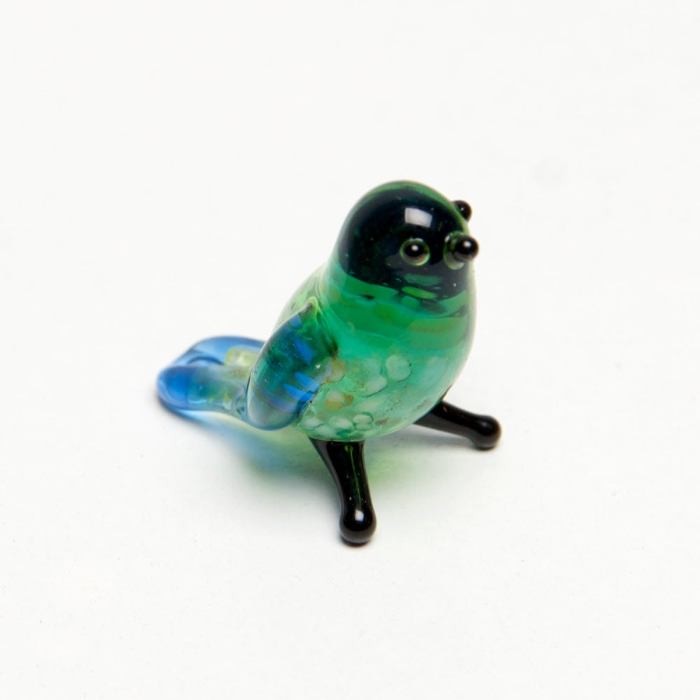 Birds Micro blown glass figurines w/ box. - © Blue Pomegranate Gallery