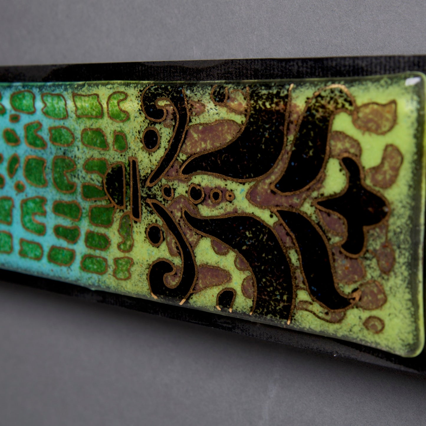 Glass Panel by Jaky and Jeff Felix 3.5x36 - © Blue Pomegranate Gallery