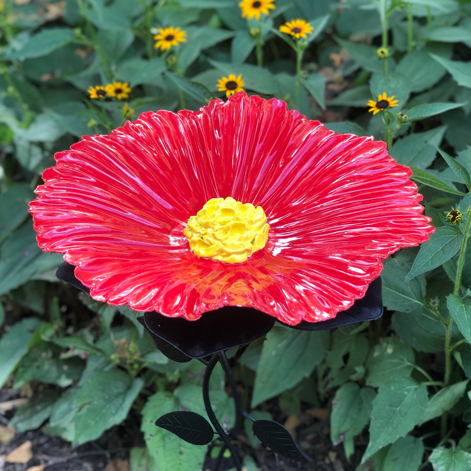 Poppy Bird Bath by Sally Scott - © Blue Pomegranate Gallery