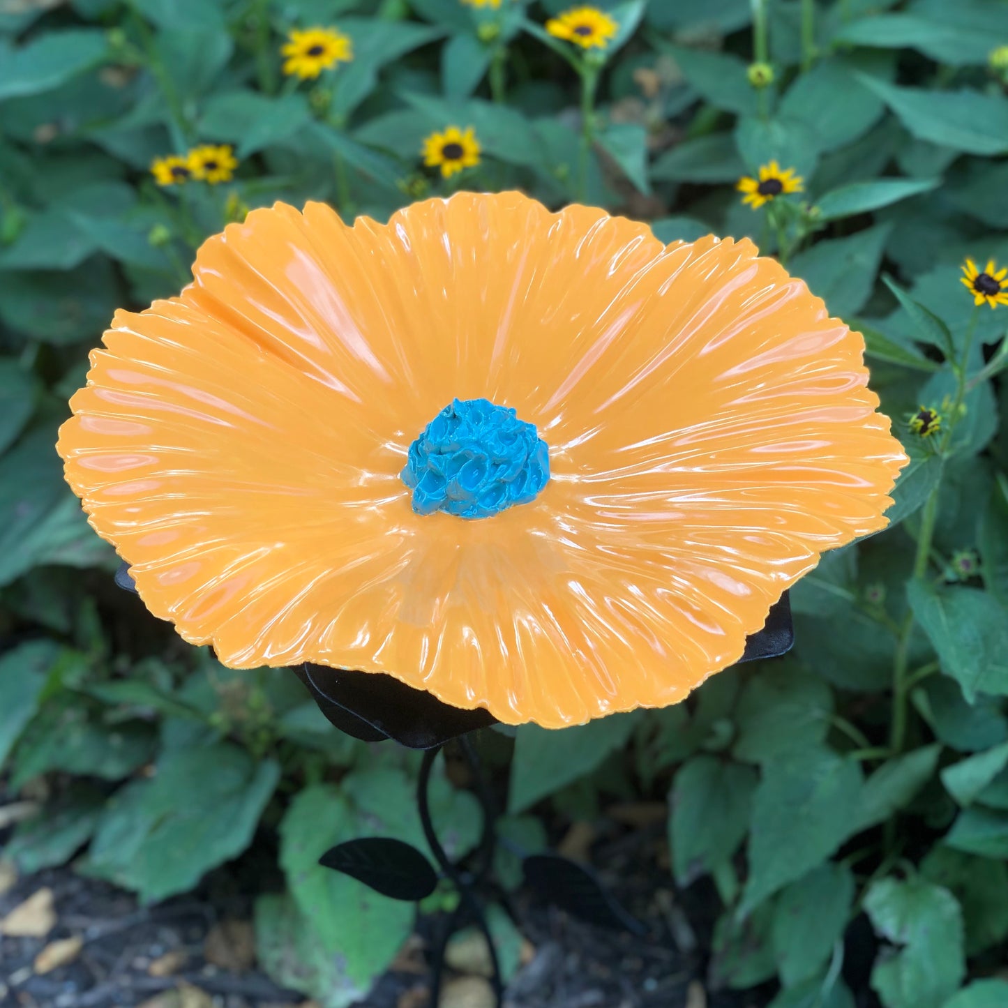 Poppy Bird Bath by Sally Scott - © Blue Pomegranate Gallery