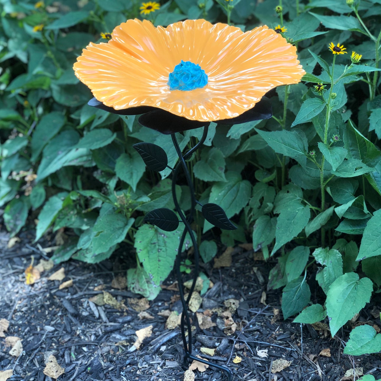Poppy Bird Bath by Sally Scott - © Blue Pomegranate Gallery