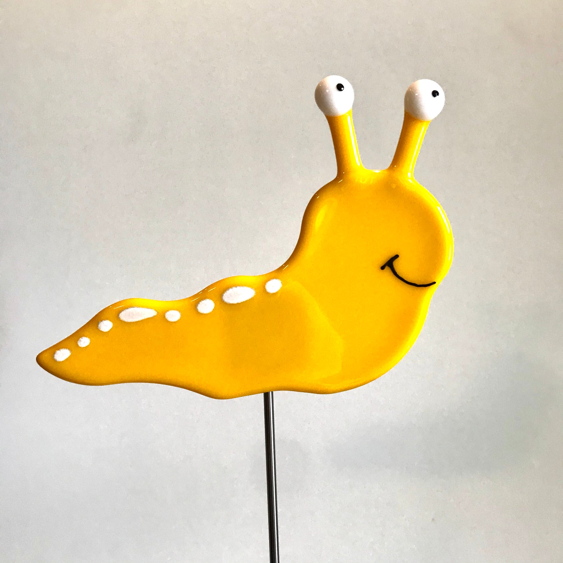 Slug Plant Stake by Kristi Thorndike Kent - © Blue Pomegranate Gallery