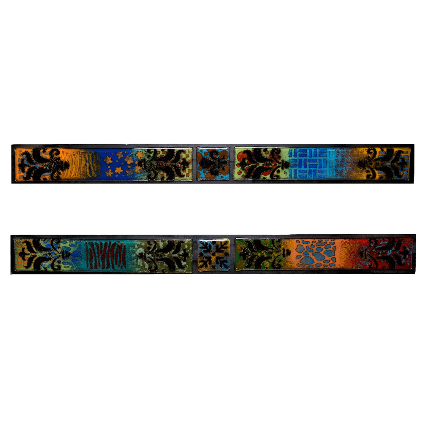 Glass Panel by Jaky and Jeff Felix 3.5x36 - © Blue Pomegranate Gallery