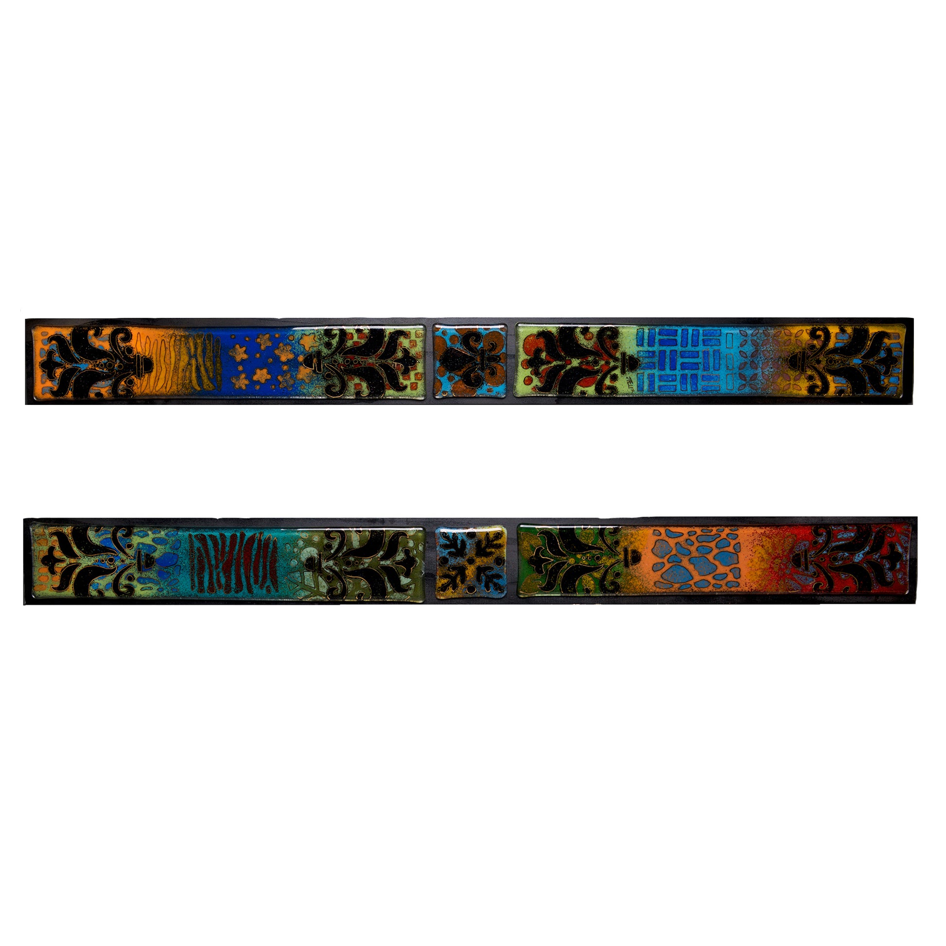 Glass Panel by Jaky and Jeff Felix 3.5x36 - © Blue Pomegranate Gallery