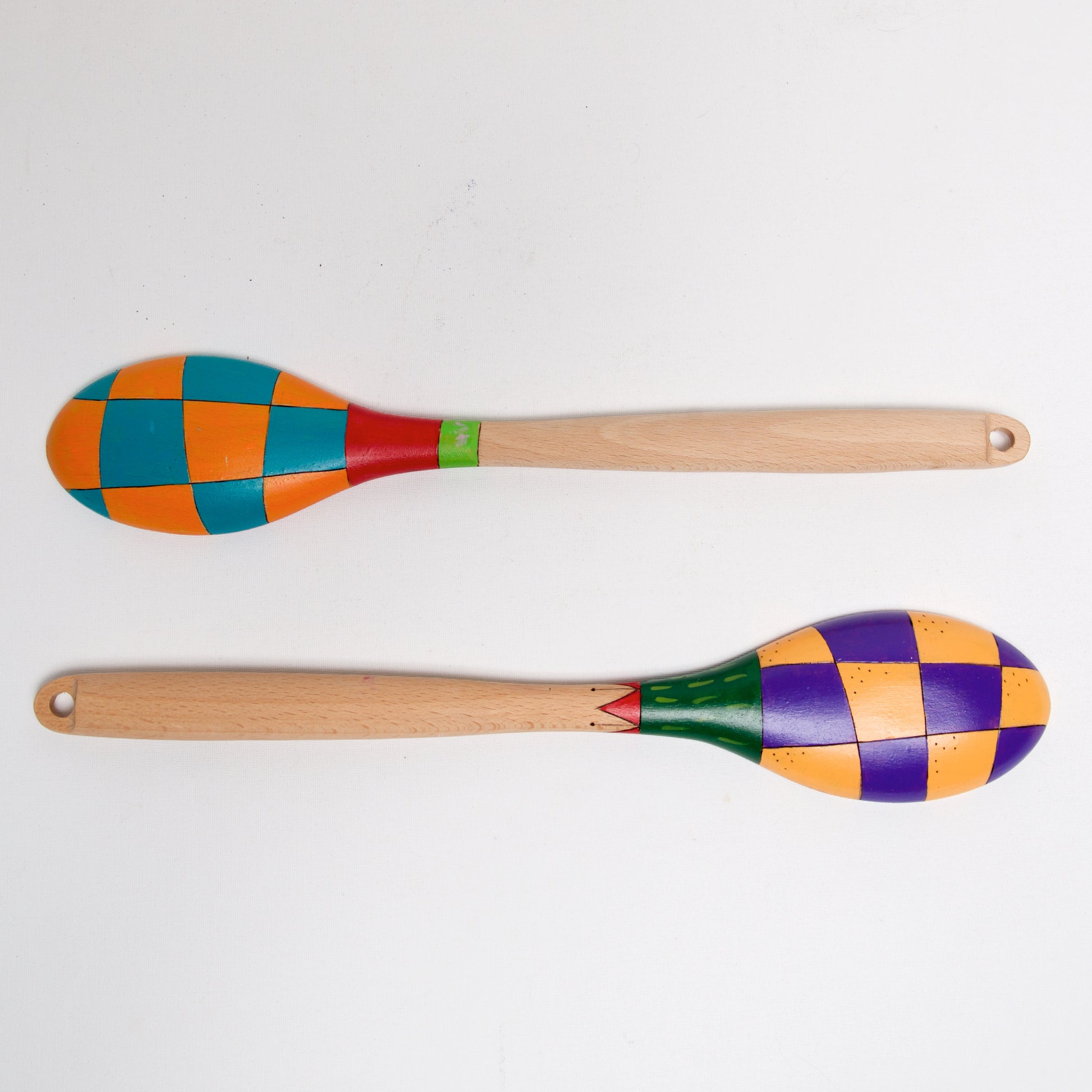 Elf Funny Face wood spoons by Linda Hatfield - © Blue Pomegranate Gallery