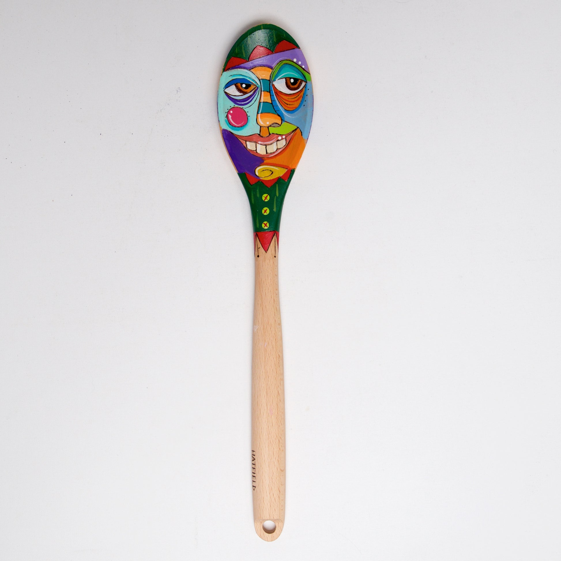 Elf Funny Face wood spoons by Linda Hatfield - © Blue Pomegranate Gallery