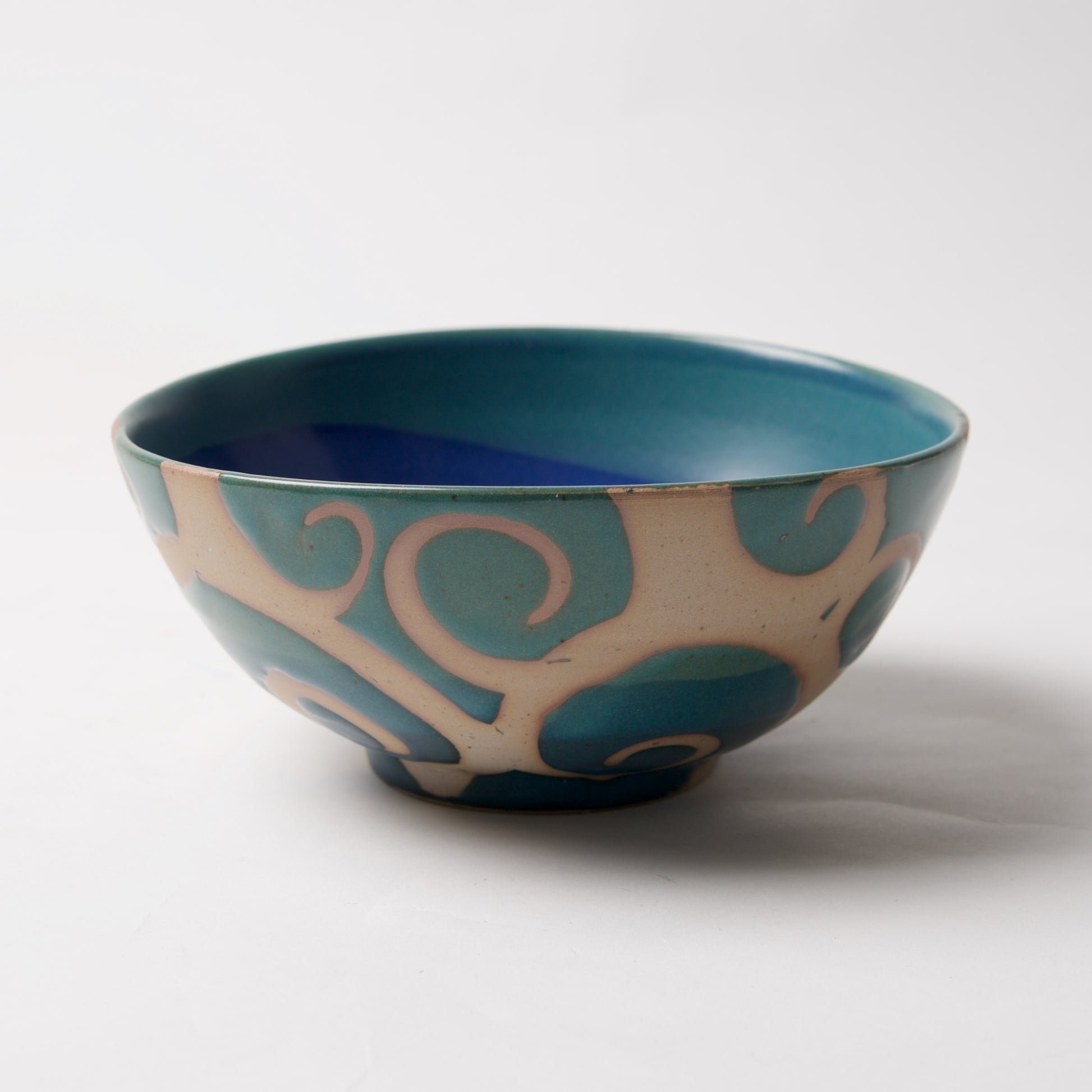 Blue/Green Bowl by Liz Kinder - © Blue Pomegranate Gallery