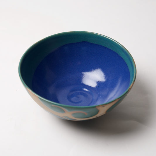 Blue/Green Bowl by Liz Kinder - © Blue Pomegranate Gallery