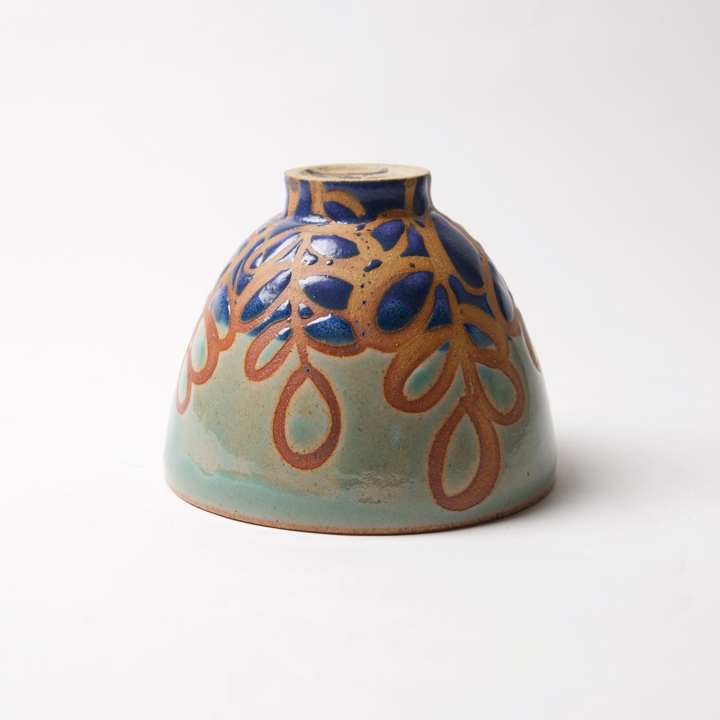 Small 2 Tone Blue Bowl by Liz Kinder - © Blue Pomegranate Gallery