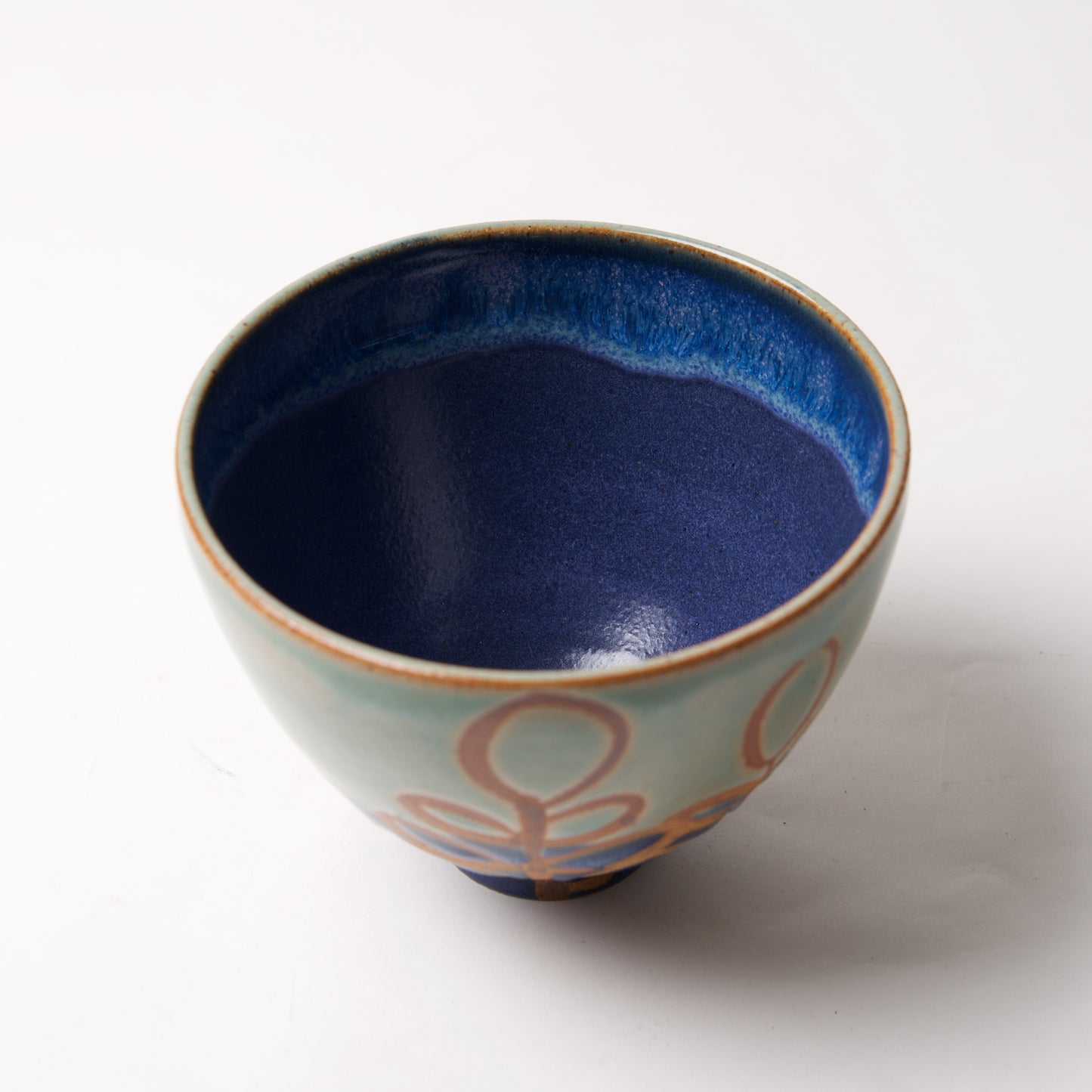 Small 2 Tone Blue Bowl by Liz Kinder - © Blue Pomegranate Gallery