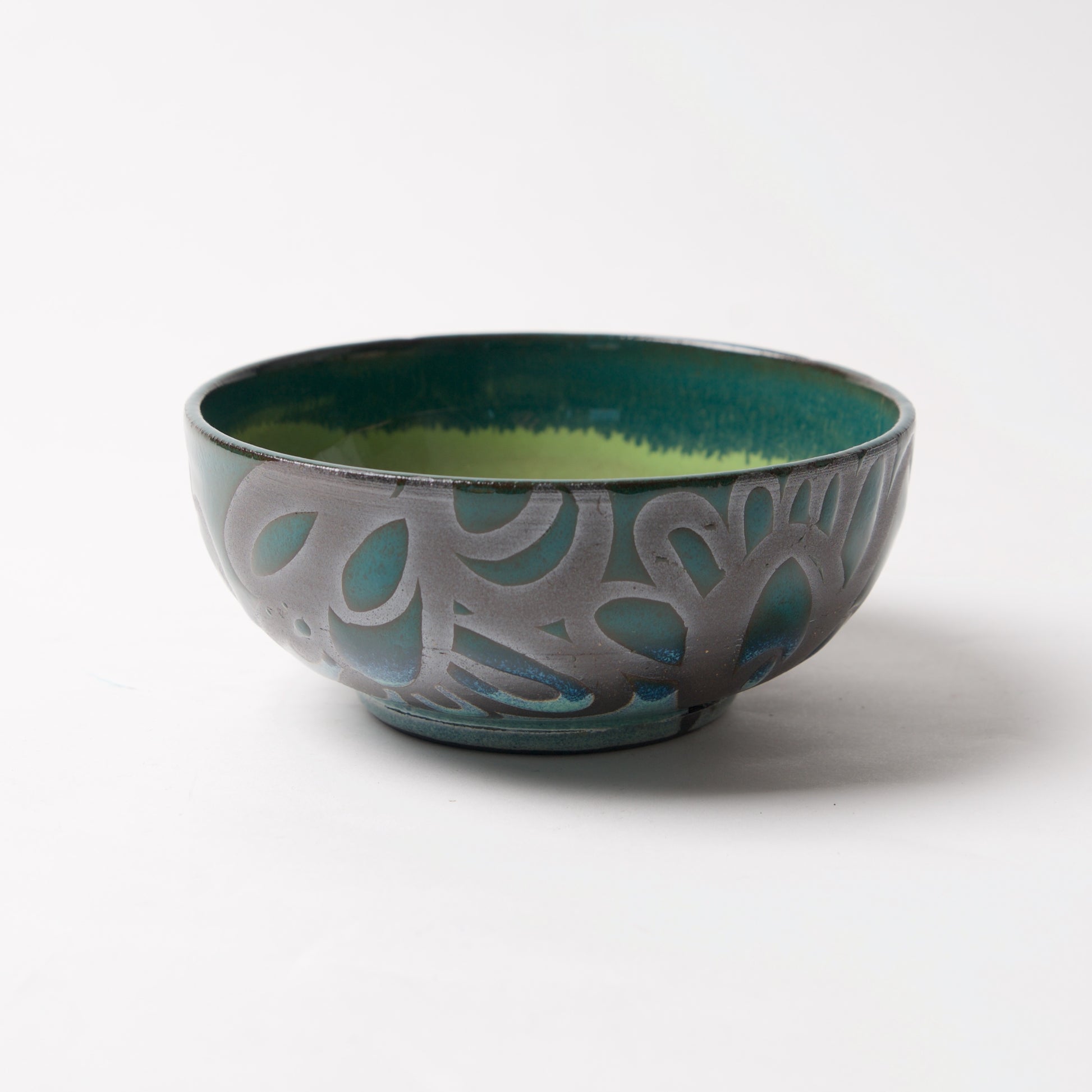 Blue Green Bowl by Liz Kinder - © Blue Pomegranate Gallery