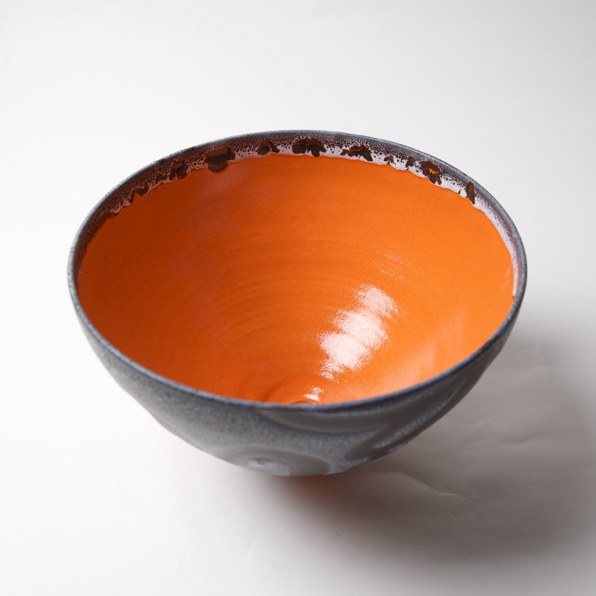Large Blue/Orange Bowl by Liz Kinder - © Blue Pomegranate Gallery