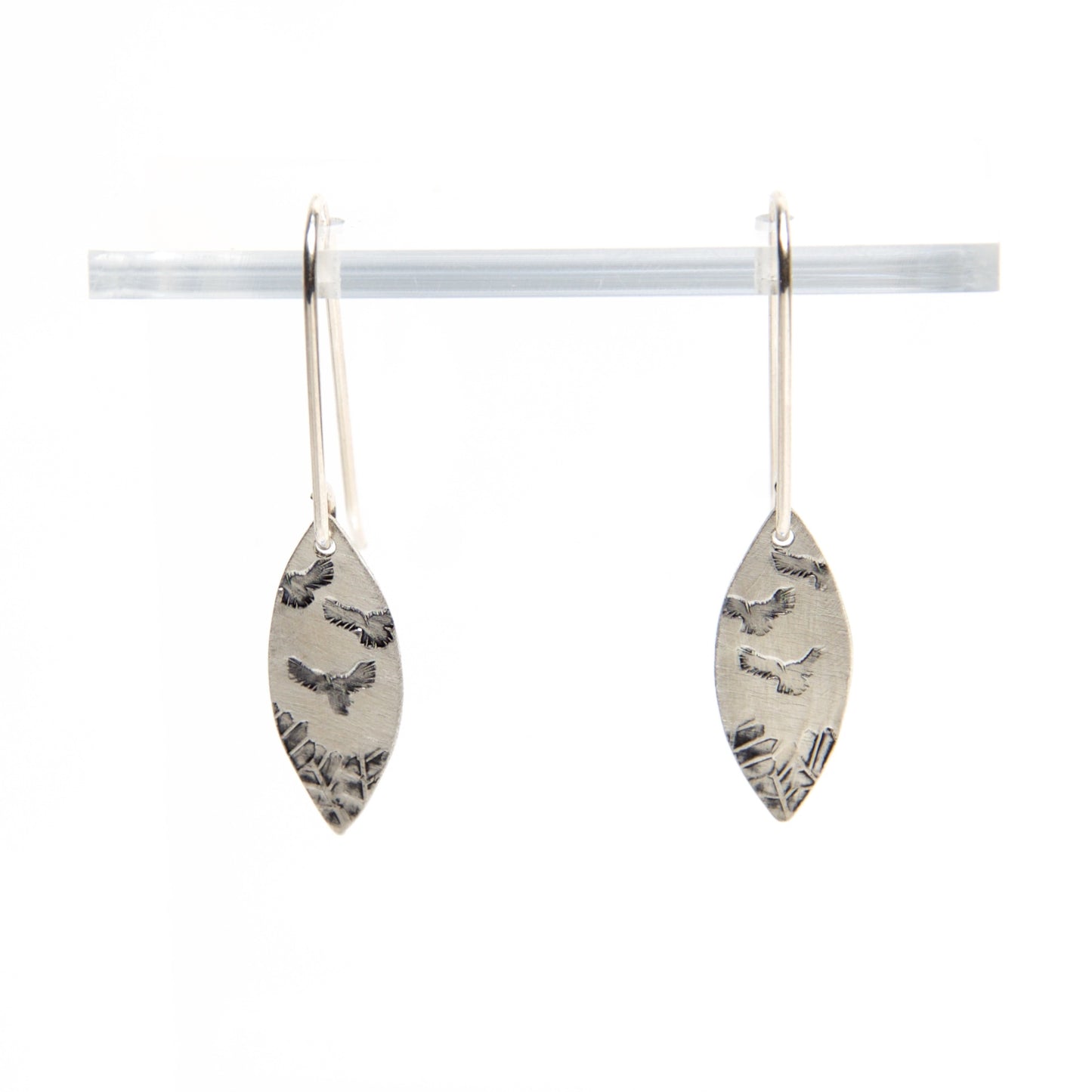 HMQ - Eagles in Flight- St. Silver Earrings by McQueen - © Blue Pomegranate Gallery