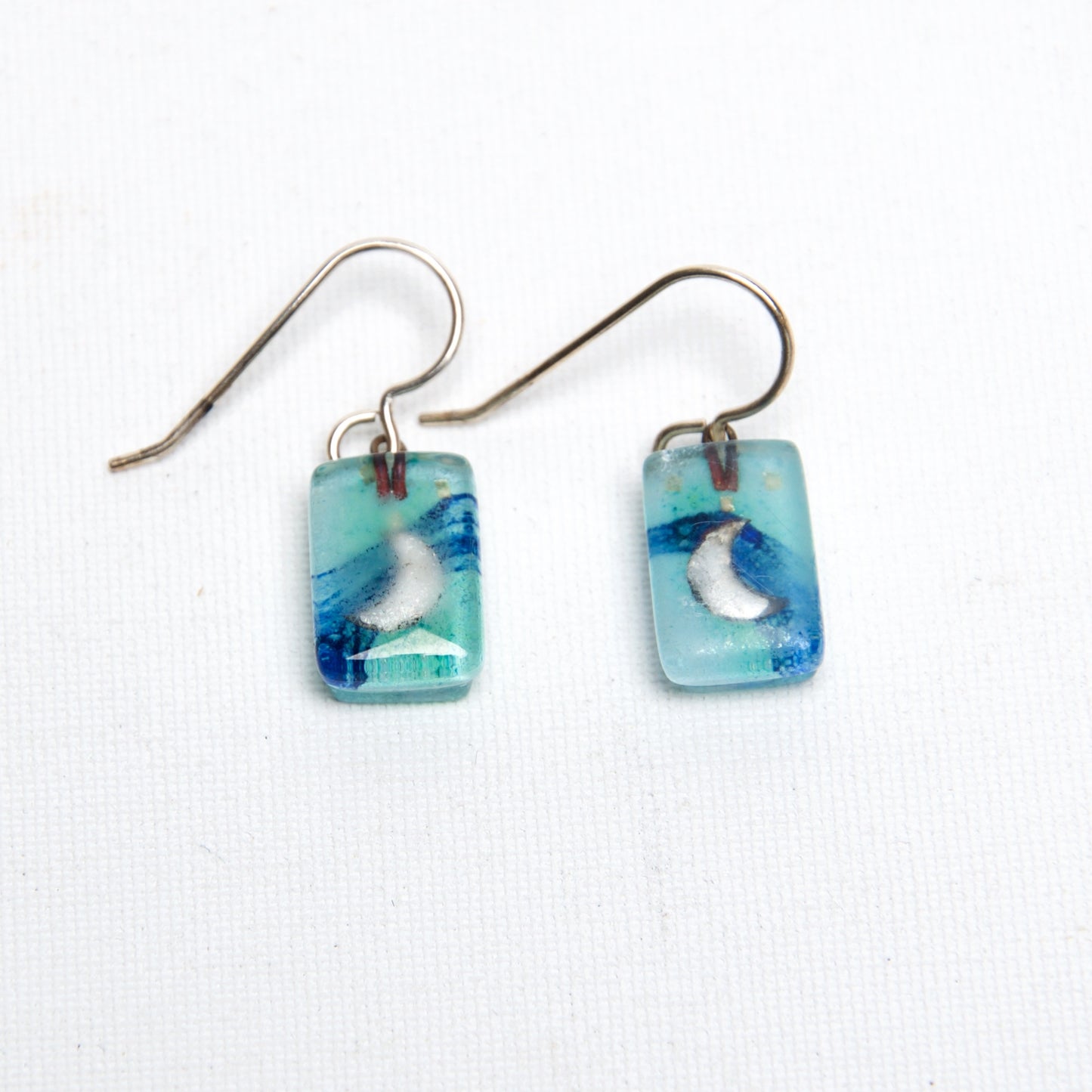 Aqua Moon Earrings by Edo Mor - © Blue Pomegranate Gallery