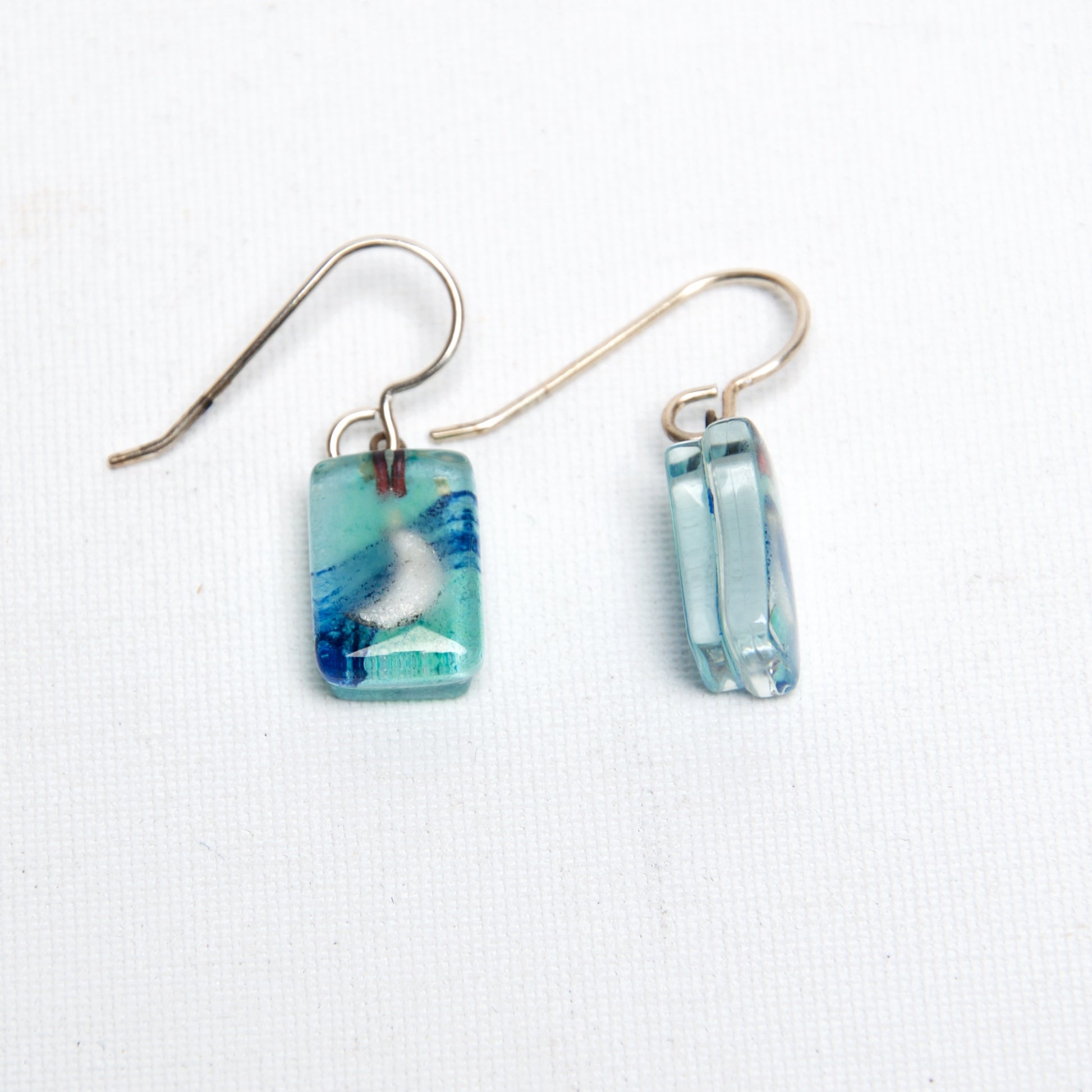 Aqua Moon Earrings by Edo Mor - © Blue Pomegranate Gallery