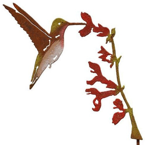 Hummingbird on Salvia Stake by Jim & Madeleine Crowdus - © Blue Pomegranate Gallery