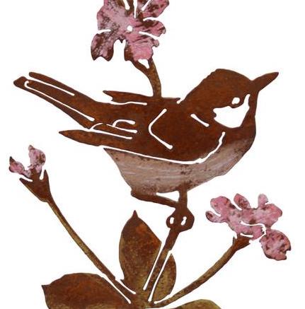 Warbler on Primrose Stake by Jim & Madeleine Crowdus - © Blue Pomegranate Gallery