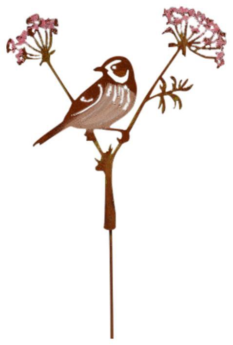 Sparrow on Anise Stake by Jim & Madeleine Crowdus - © Blue Pomegranate Gallery