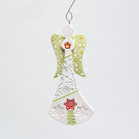 Large Angel Clay handmade ornament - © Blue Pomegranate Gallery
