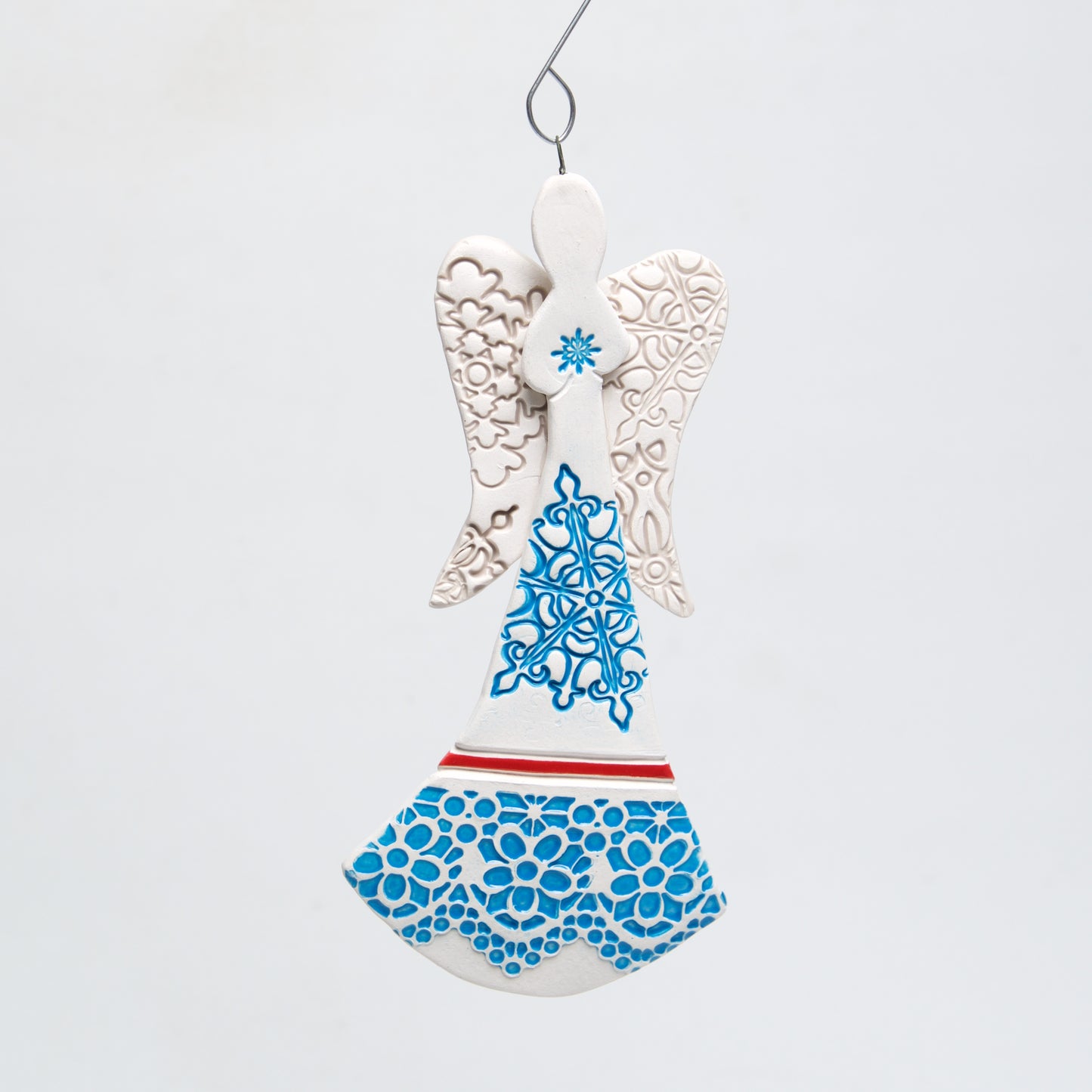 Large Angel Clay handmade ornament - © Blue Pomegranate Gallery