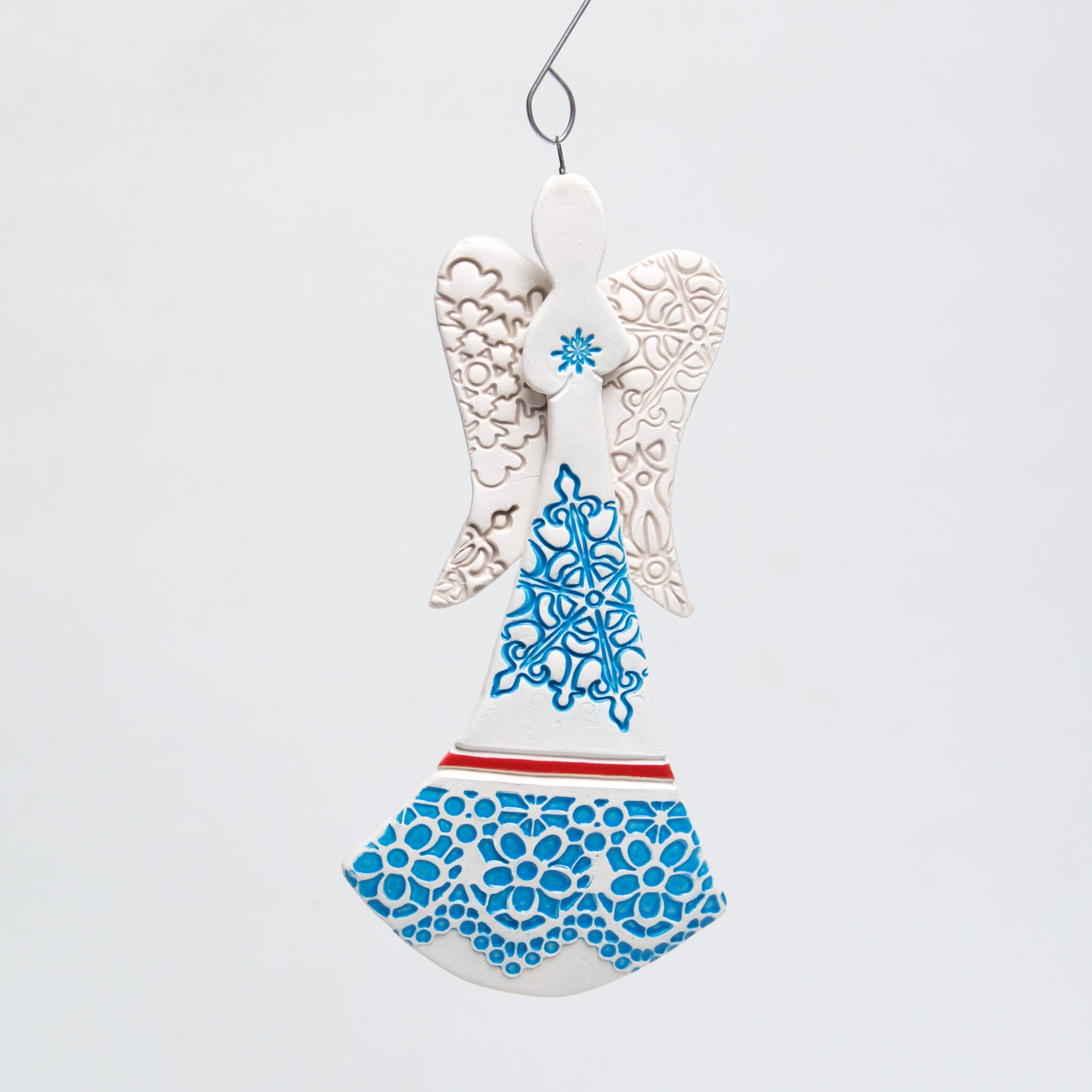 Large Angel Clay handmade ornament - © Blue Pomegranate Gallery