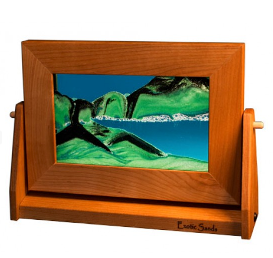 Alder Wood Sand Panel, Sm, Summer Turquoise - © Blue Pomegranate Gallery